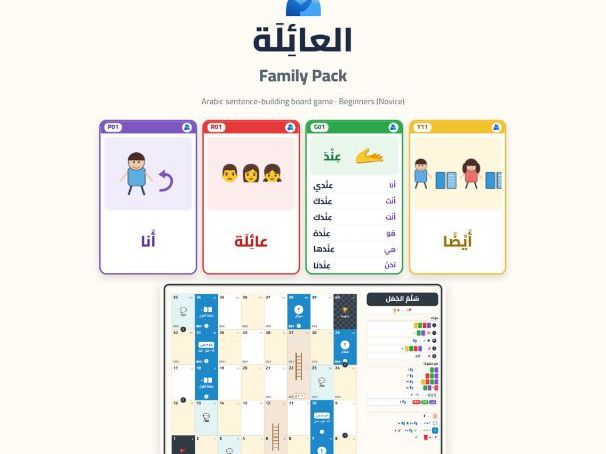 Arabic Family Sentence-Building Board Game