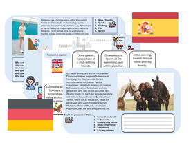 Free time - Hobbies & Timeframes (German & Spanish) – Independent Learning & Cover Pack