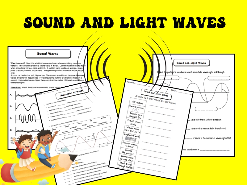 Sound and Light Waves Revision Summary Sheet – Characteristics of Waves Physics Worksheets