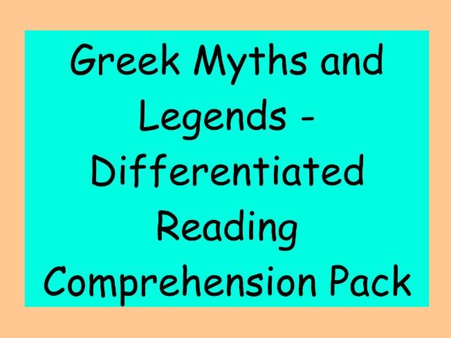 Greek Myths and Legends – Differentiated Reading Comprehension Pack (LKS2)