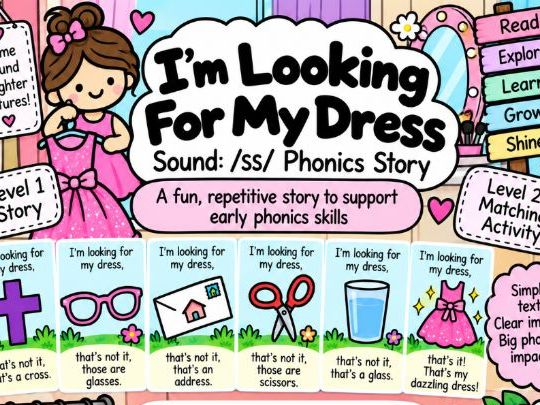Phonics /ss/ Sound Story | I’m Looking for My Dress | SEND Phonics Activity