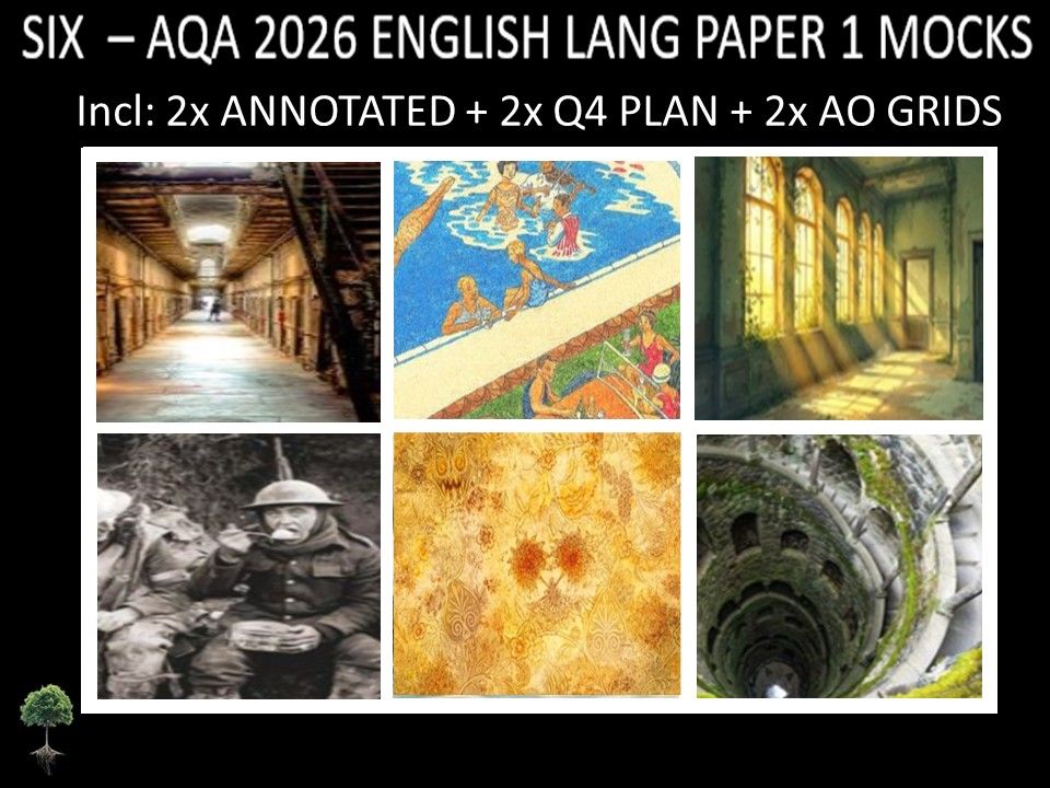 SIX - AQA PAPER 1 | 2026 FULL MOCKS | ANNOTATED | Q4 PLAN | AO GRIDS