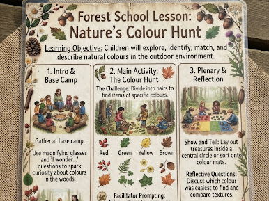 EYFS Forest School Nature Colour Hunt: Complete Lesson Plan & Interactive Resource Pack