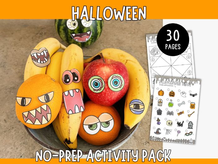 Halloween No-Prep Activity Pack - 30 Printable Activities