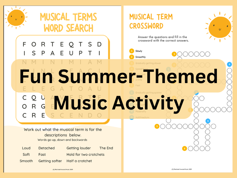 Fun Summer Music Activity Sheets