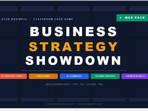 Business Strategy Showdown | GCSE Business Card Game | MAX Pack