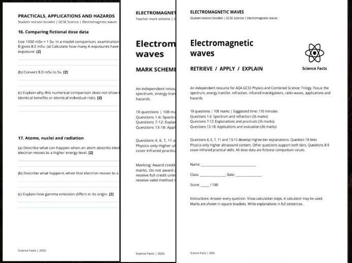 AQA GCSE Physics: Electromagnetic Waves Revision Questions