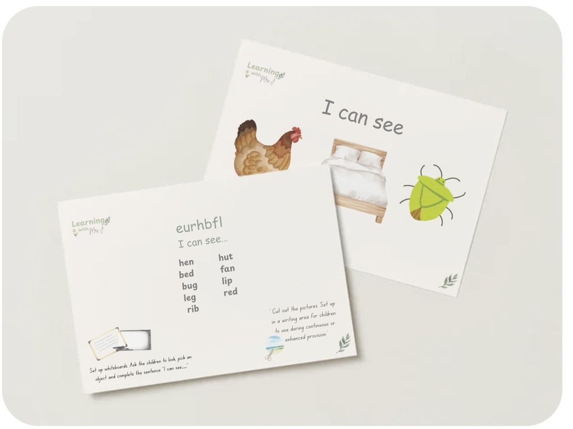 I can see...Writing Prompts BUNDLE! - All single letter sounds