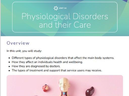 Physiological Disorders and their Care Workbook