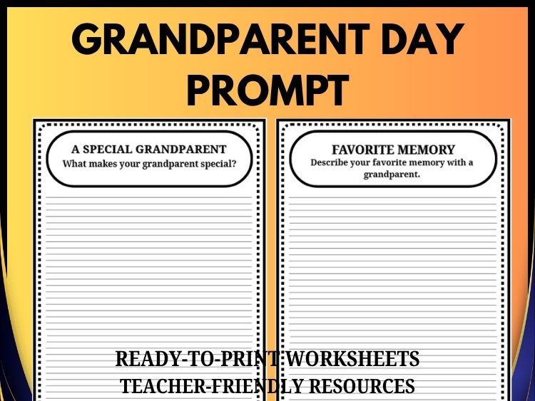 Grandparents Day Writing Prompts | 30 Grandparents-Themed Writing Activities
