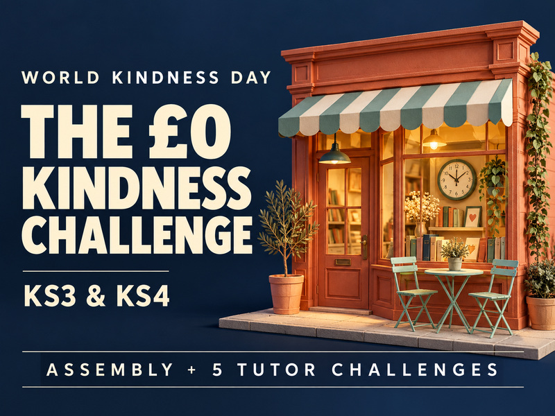 World Kindness Day Assembly for KS3 & KS4: Celebrity Stories & The £0 Kindness Challenge