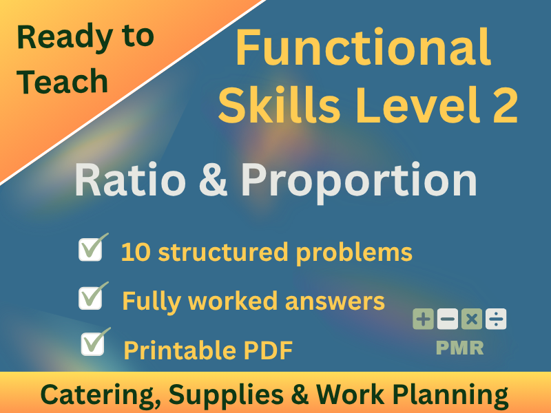 Ratio & Proportion Functional Skills Maths Level 2
