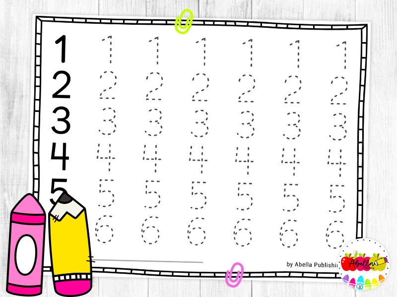 Free Printable Numbers Tracing Worksheets for Kindergarten | Preschool ...
