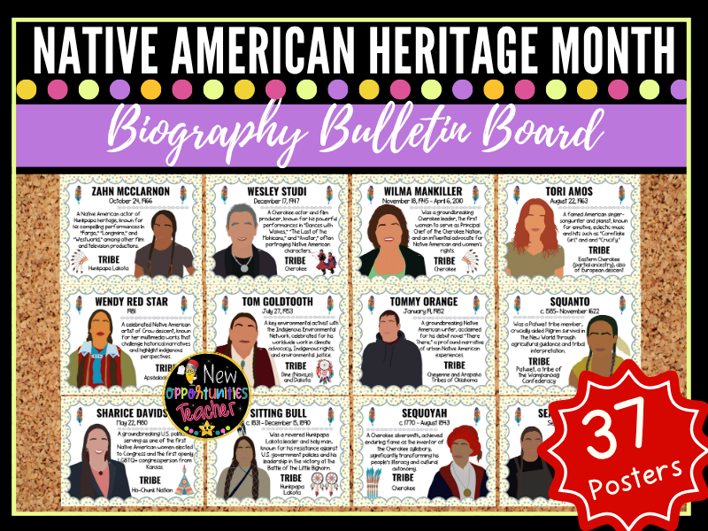 Native American Bulletin Board Posters