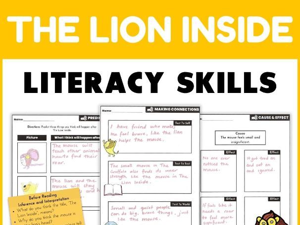 The Lion Inside Activities - Reading Comprehension & Literacy Skills Activities