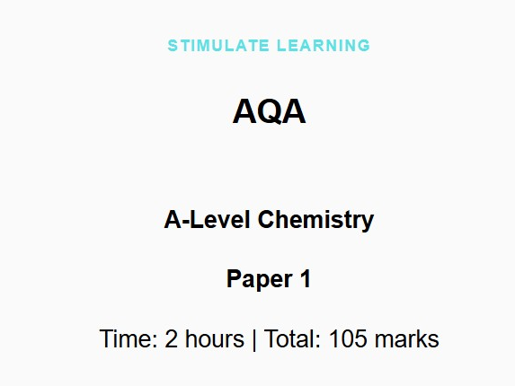 AQA A-Level Chemistry Papers 1-3 Set