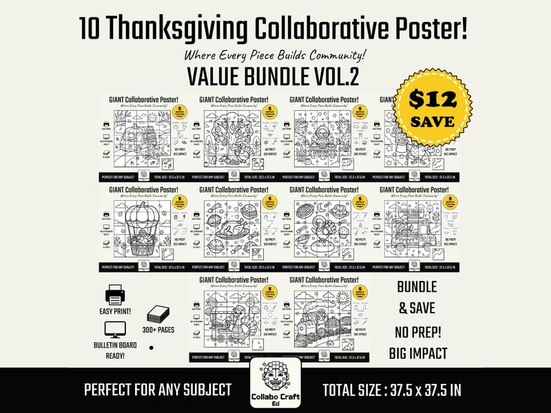 Thanksgiving Collaborative Poster Bundle Vol.2 Bulletin Board
