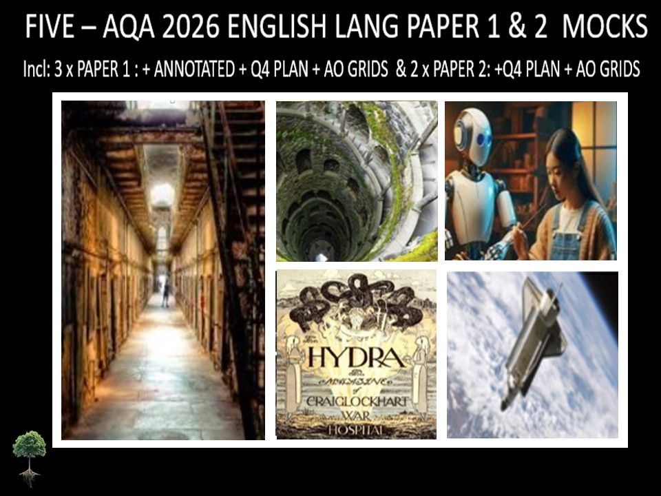 FIVE - AQA PAPER 1 & 2 | 2026 FULL MOCKS | ANNOTATED | Q4 PLAN | AO GRIDS