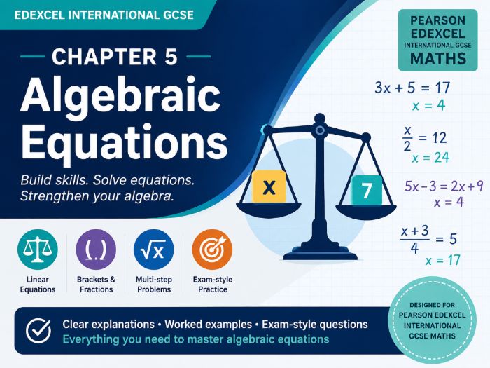 05 - Algebraic Equations Teacher Pack - Pearson Edexcel iGCSE Maths