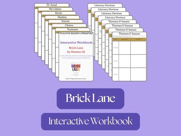 Brick Lane – Interactive Workbook: Key Quotes, Themes & Literary Devices