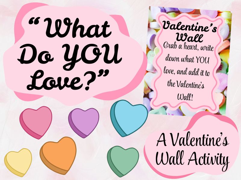 Valentine’s Wall Display Activity | Classroom Valentine Writing Wall