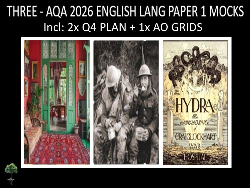 THREE - AQA PAPER 1 | 2026 FULL MOCKS | Q4 PLAN | AO GRIDS