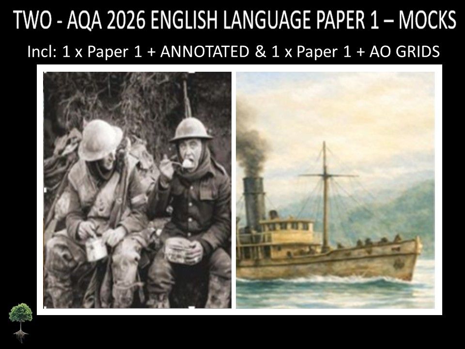 TWO - AQA PAPER 1 | 2026 FULL MOCKS | + ANNOTATED + AO GRIDS