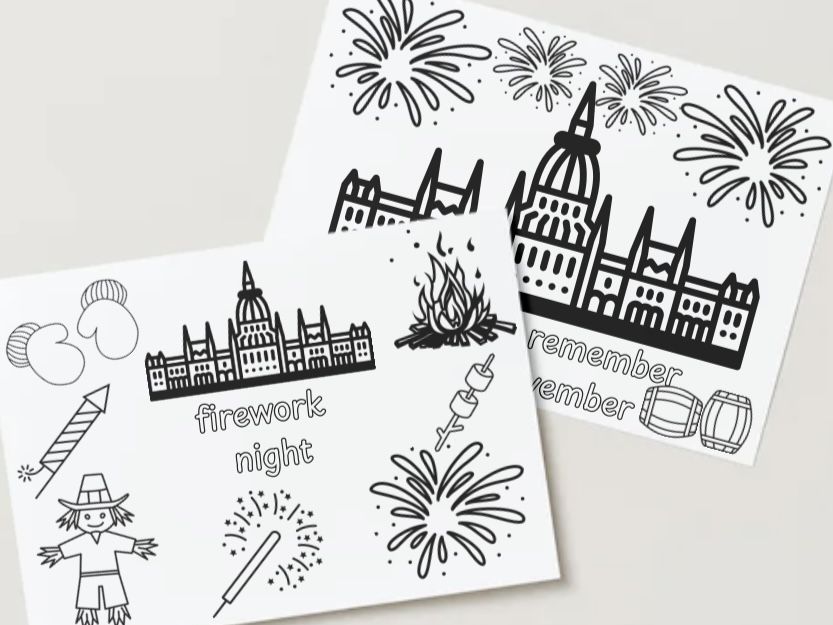 Firework night colouring