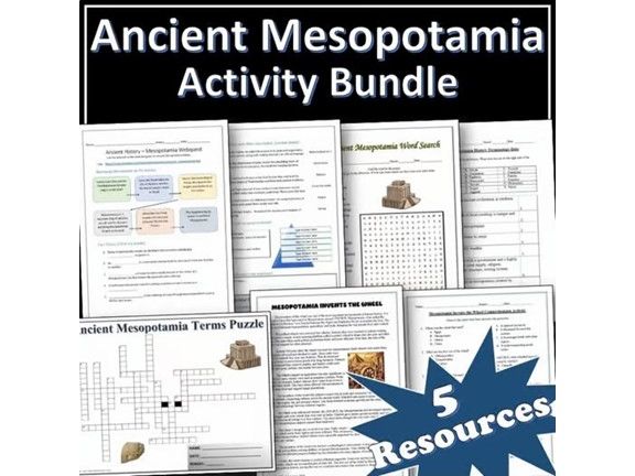 Ancient Mesopotamia - History Activity Bundle | Webquest | Puzzles | EDITABLE