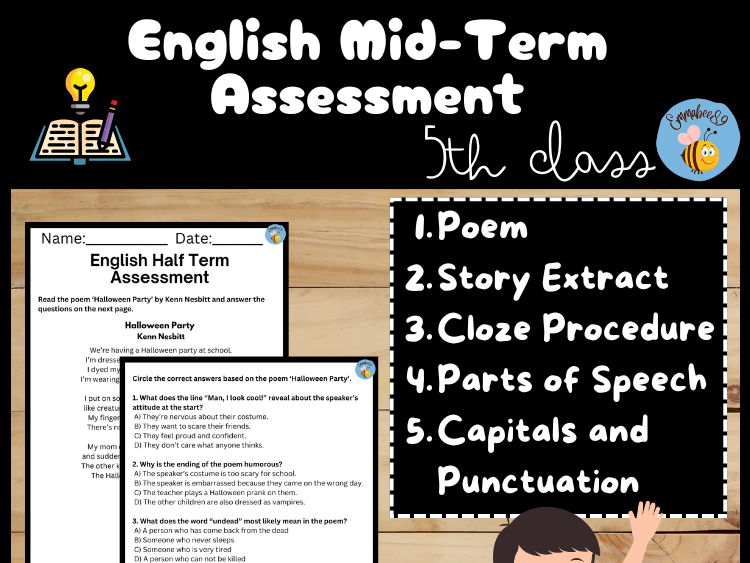 5th Class Mid-Term English Assessment (October)