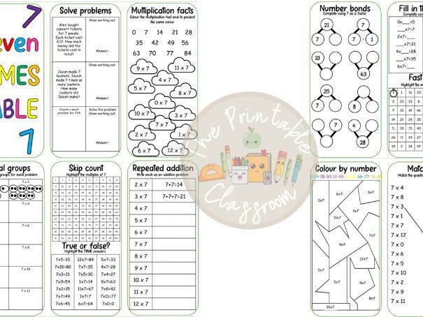 x7 maths leaflet/booklet activity booklet