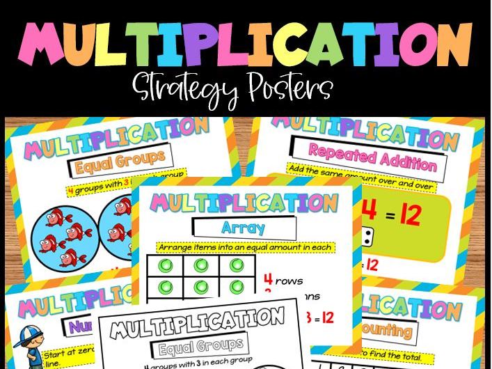 Multiplication Strategy Posters Teaching Resources
