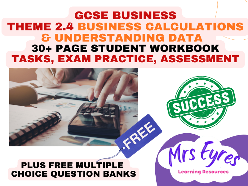 GCSE Business Topic 2.4 Making Financial Decisions Workbook |Calculations, Profit & ARR | 40+ pages