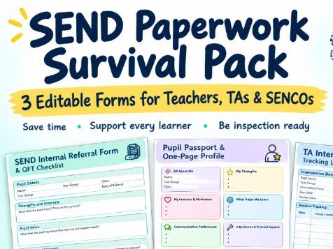 SEND Paperwork Survival Pack | 3 Forms