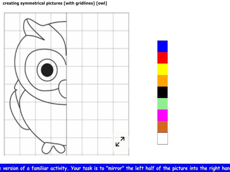 creating symmetrical pictures [with gridlines] [owl]