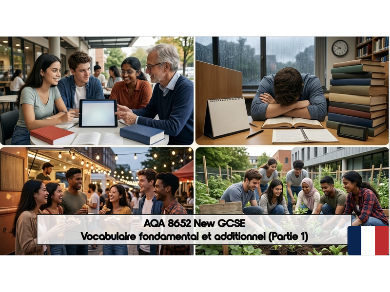 GCSE FRENCH: AQA 8652 New GCSE - Vocabulaire fondamental et additionnel (PART 1) - AQA New SPEC