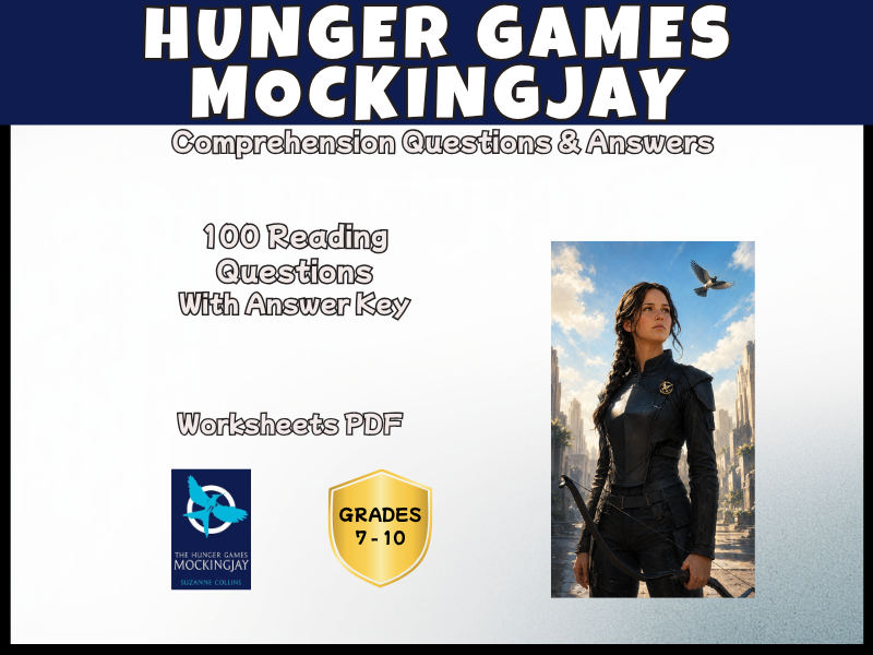 The Hunger Games Mockingjay Reading Comprehension Questions | KS3 KS4 Novel Study Years 7-10