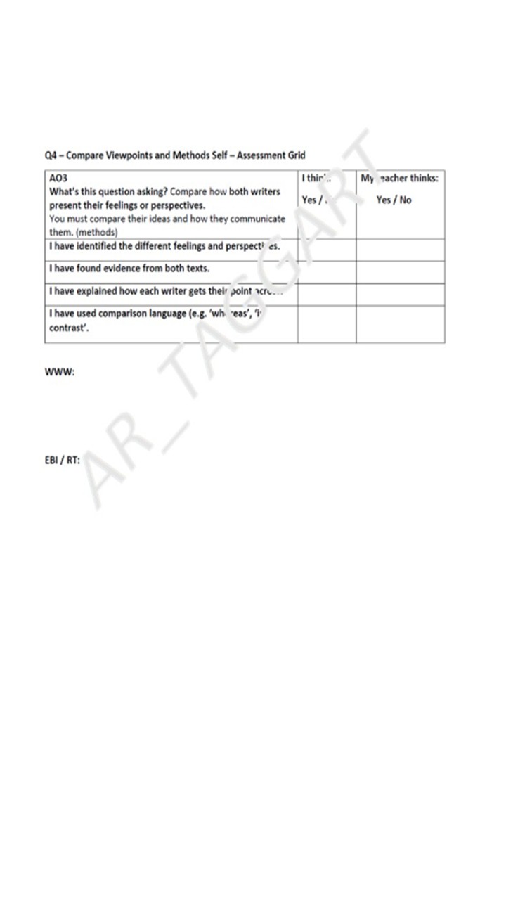 One AQA GCSE English Language Paper 1 Mock | Q4 Plan - (Gil-iv ...