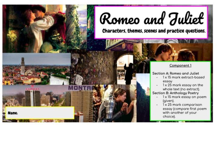 Romeo and Juliet Revision Booklet by sianlorenwhittingham | Teaching