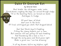 WW1 Dulce et Decorum Est Poem Comprehension KS3