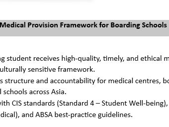 Medical Provision Framework for Boarding Schools