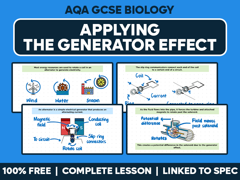 GCSE AQA Physics Complete Lesson - Applying the Generator Effect