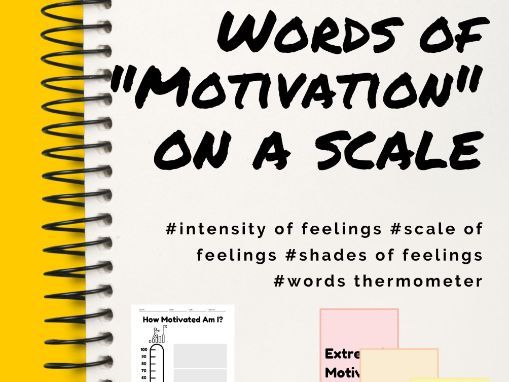 Words Thermometer - Words for Motivation on a Scale