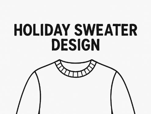 Christmas Jumper/ Winter Holiday Sweater Design worksheet