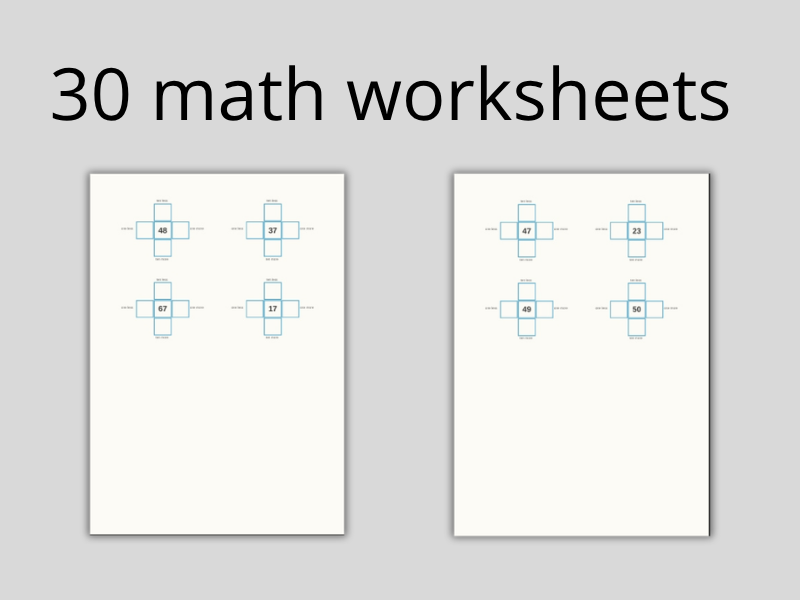 "10 More, 10 Less, 1 More, 1 Less" Math Fluency Worksheet Pack