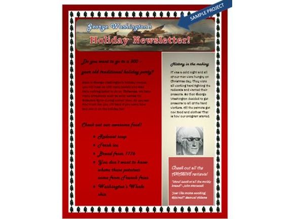 Holiday Newsletter Lesson Activity for Teaching Microsoft Word Skills