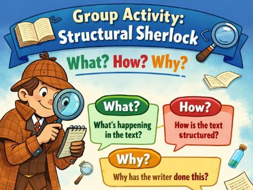 AQA GCSE Language P1 Q5 Group Activity - Structural Sherlock