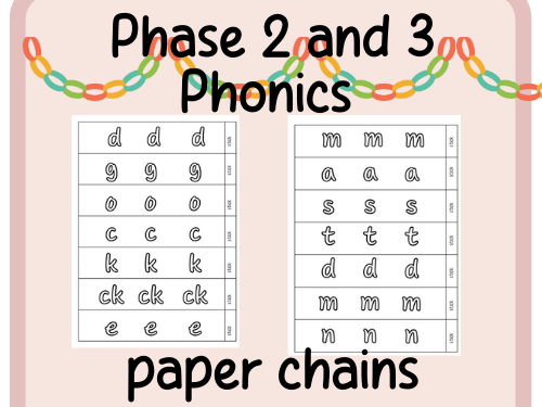 Phonics Phase 2- paper chains