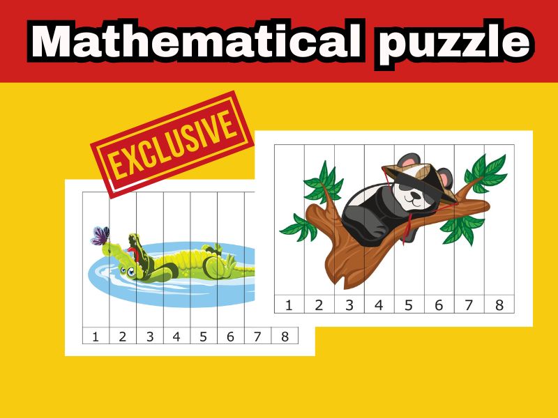 EXCLUSIVE! Picture Sequencing Puzzle: Cut & Order 1-8 Strips (Fine Motor & Number Skills)