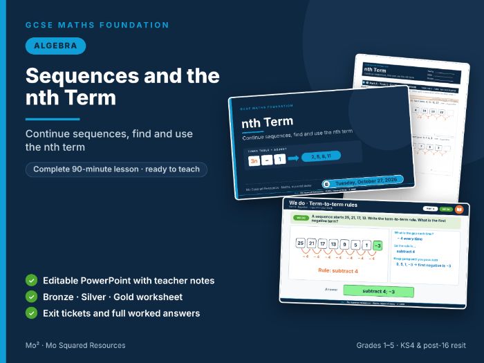 Sequences and the nth Term – GCSE Maths Foundation Lesson
